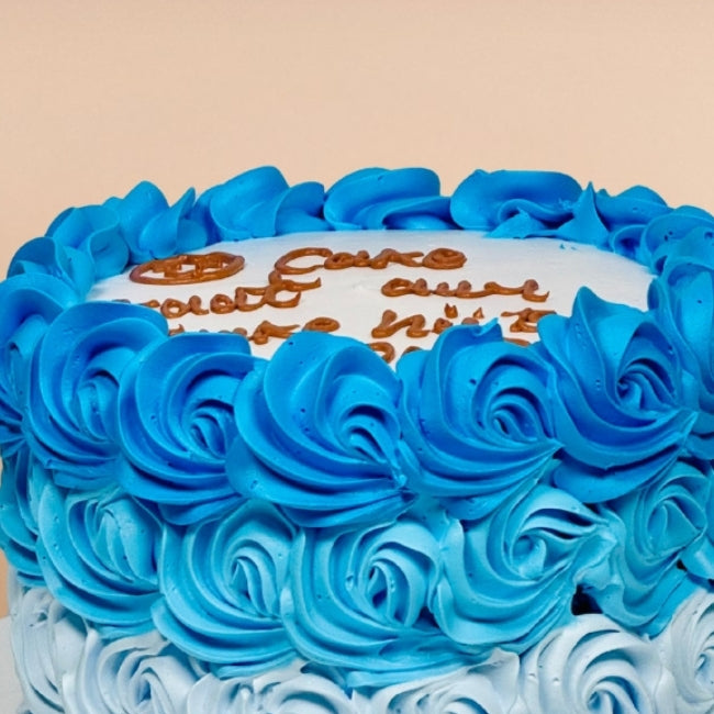 Blue Ombre Color Cake