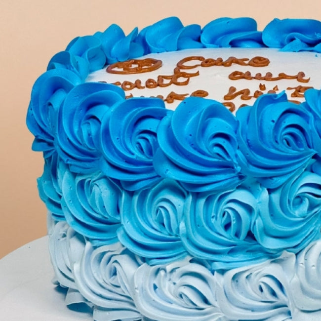 Blue Ombre Color Cake