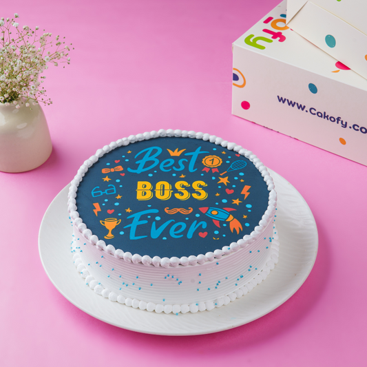A fun Best Boss Ever Cake Gurgaon & Delhi NCR | Cakofy