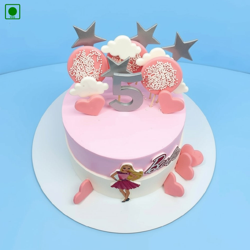 Barbie Love Theme Cake – Gurgaon, Delhi & Noida
