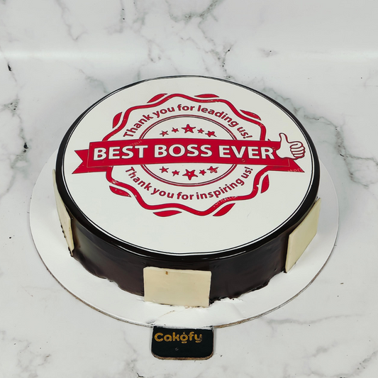Best Boss Ever Poster Cake Gurgaon & Delhi NCR | Cakofy