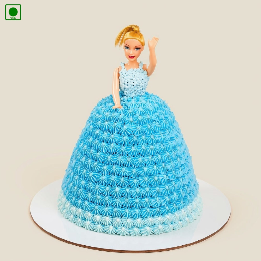 Blue Doll Dress Cake – Gurgaon, Delhi & Noida – Cakofy