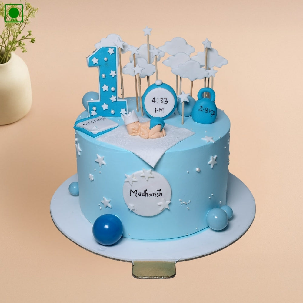 Blue White Sky Cake - Gurgaon & Delhi NCR | Cakofy
