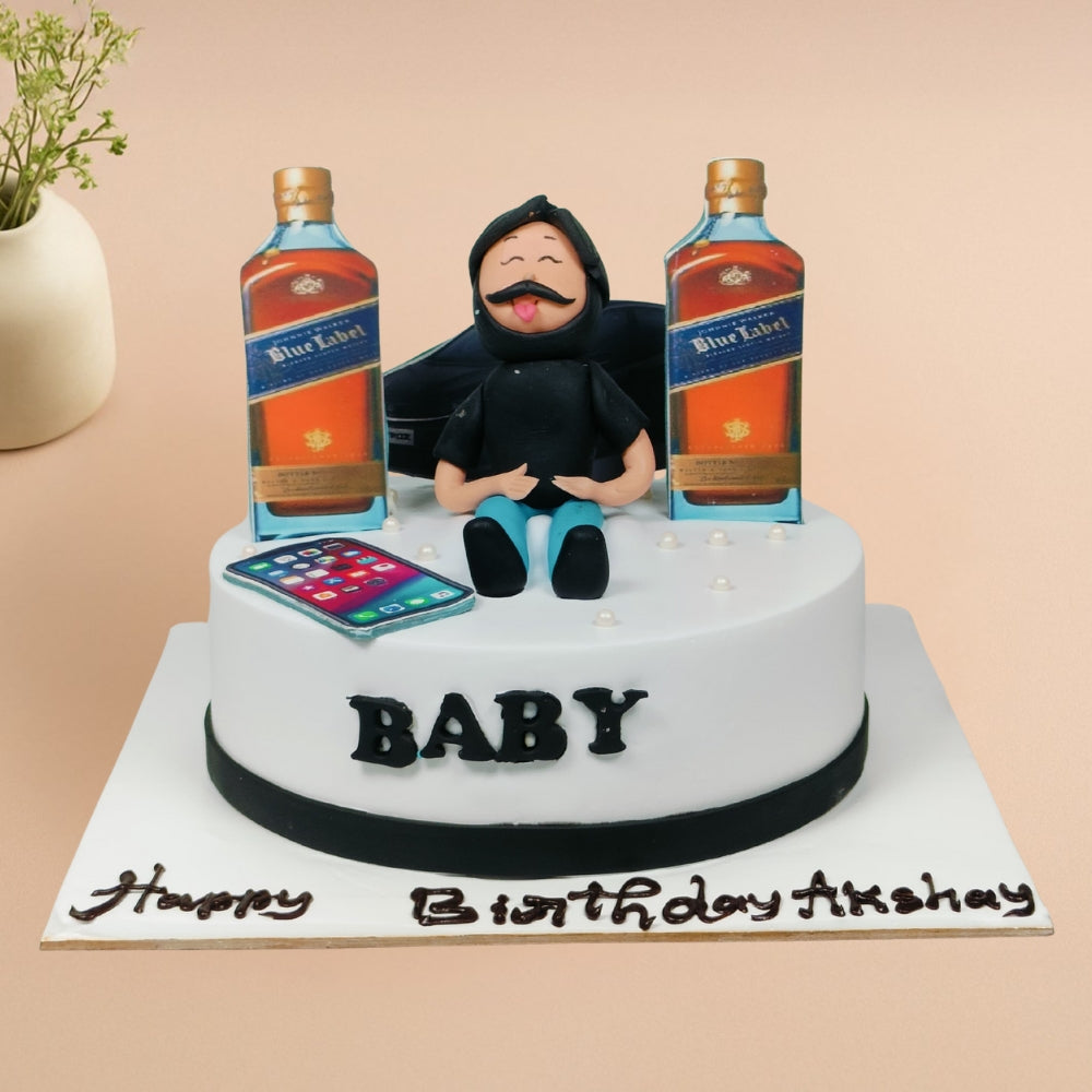 Blue Label Whiskey Lover Cake - Gurgaon & Delhi NCR | Cakofy