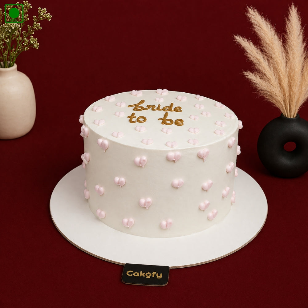 Bride To Be Gold Script Cake - Gurgaon & Delhi NCR | Cakofy