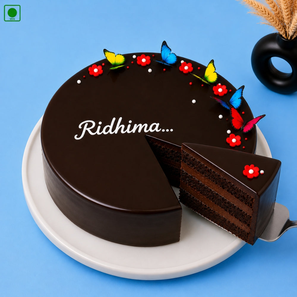 Butterfly Chocolate Truffle Cake - Gurgaon, Delhi & Noida