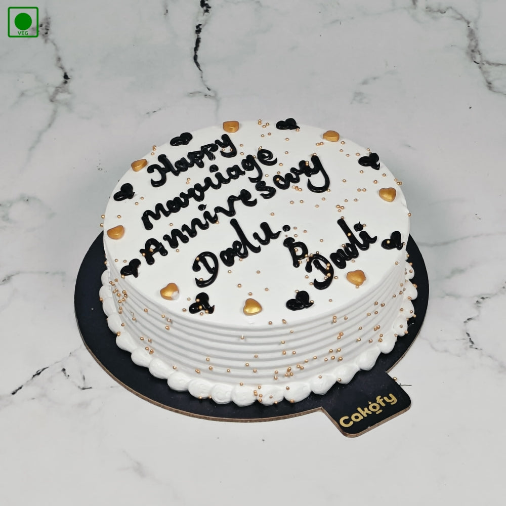 Classic Anniversary Cake - Gurgaon & Delhi NCR | Cakofy