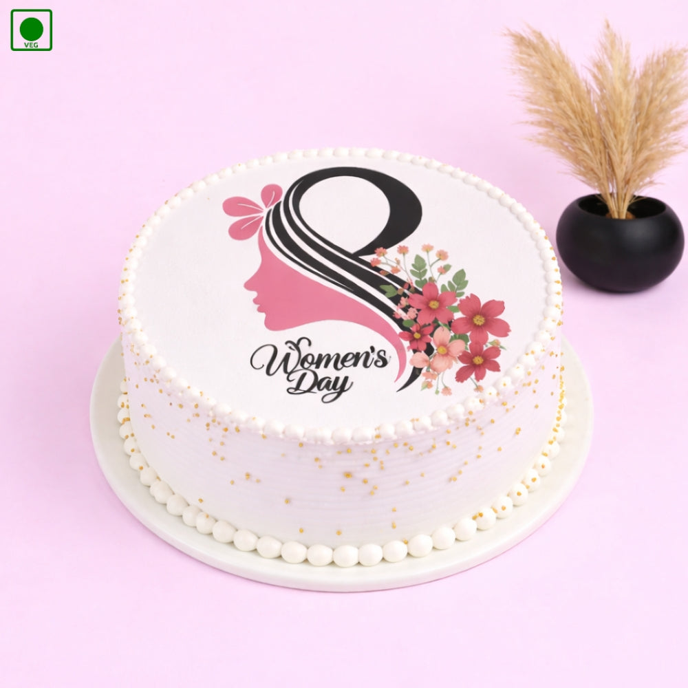 Classic Women’s Day Cake – Gurgaon & Delhi NCR | Cakofy