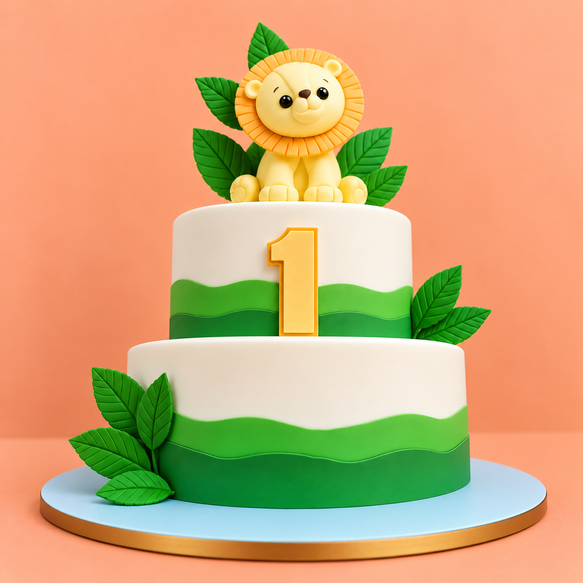 Cute Lion Theme Cake