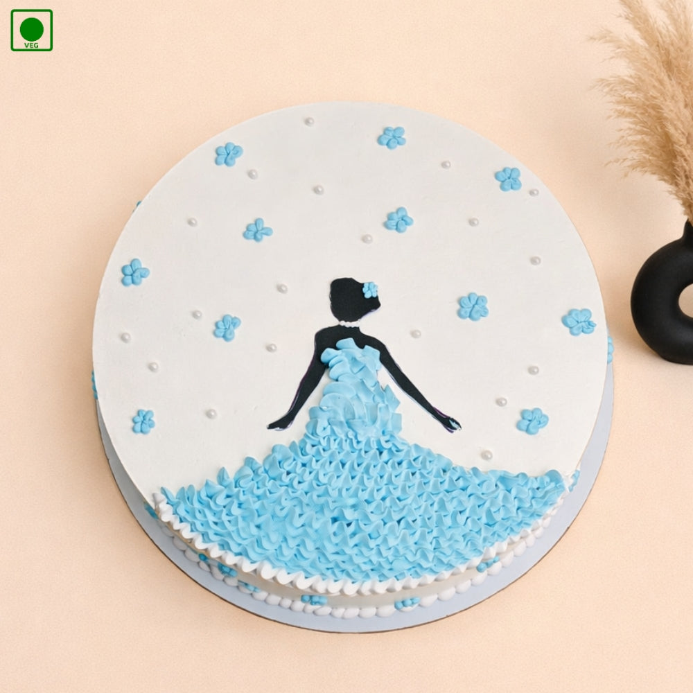 Elegant Princess Gown Cake – Gurgaon & Delhi NCR | Cakofy