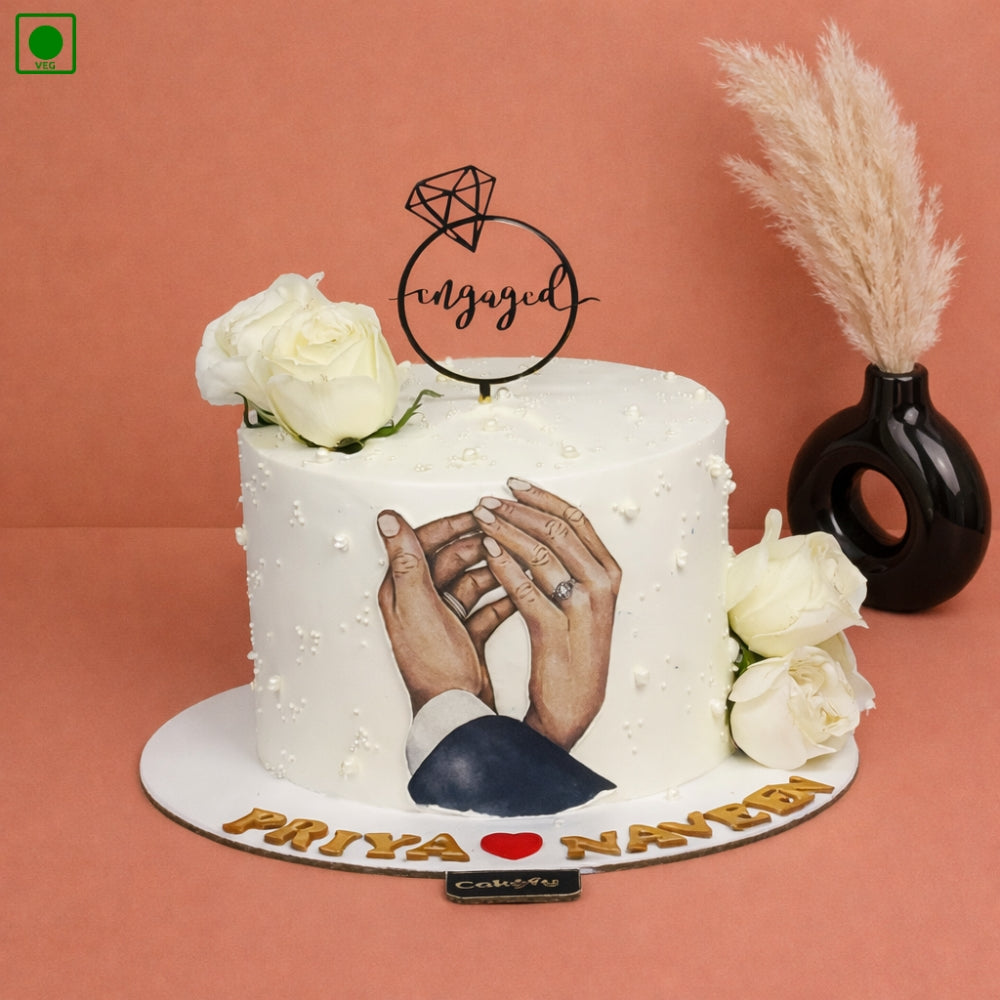 Engagement Ring Theme Cake - Gurgaon & Delhi NCR | Cakofy