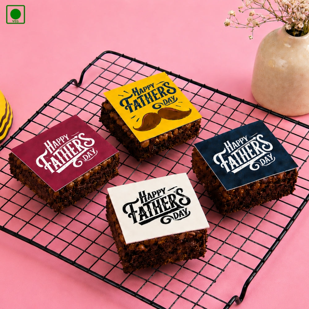 Father's Day Brownie - Pack of 4 - Gurgaon, Delhi & Noida