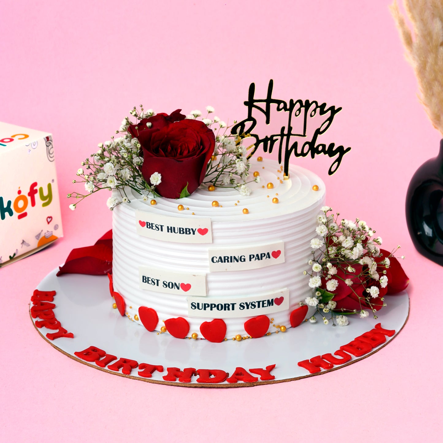 Floral Rose Theme Cake - Gurgaon & Delhi NCR | Cakofy