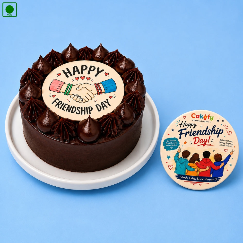 Friendship Day Bento Cake with Fridge Magnet – Gurgaon, Delhi & Noida