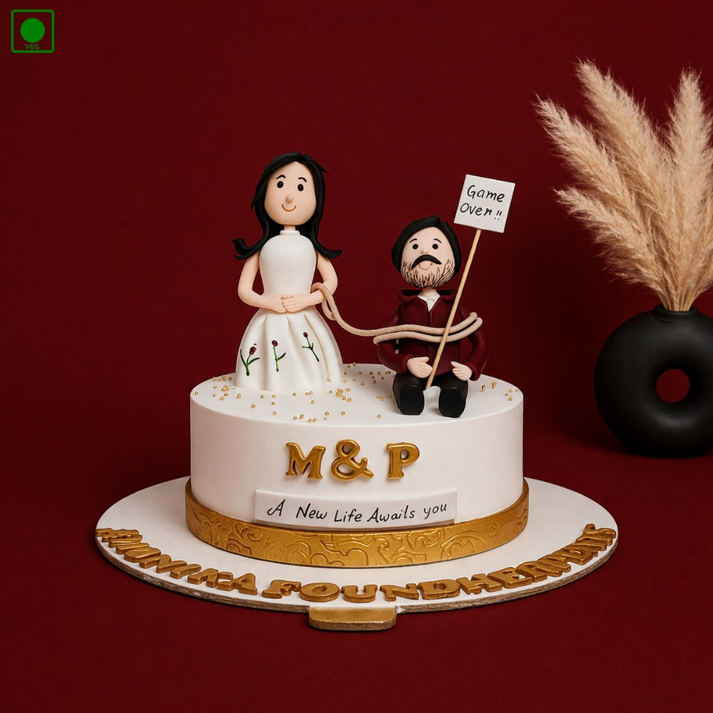 Game Over Bachelor Cake - Gurgaon & Delhi NCR | Cakofy