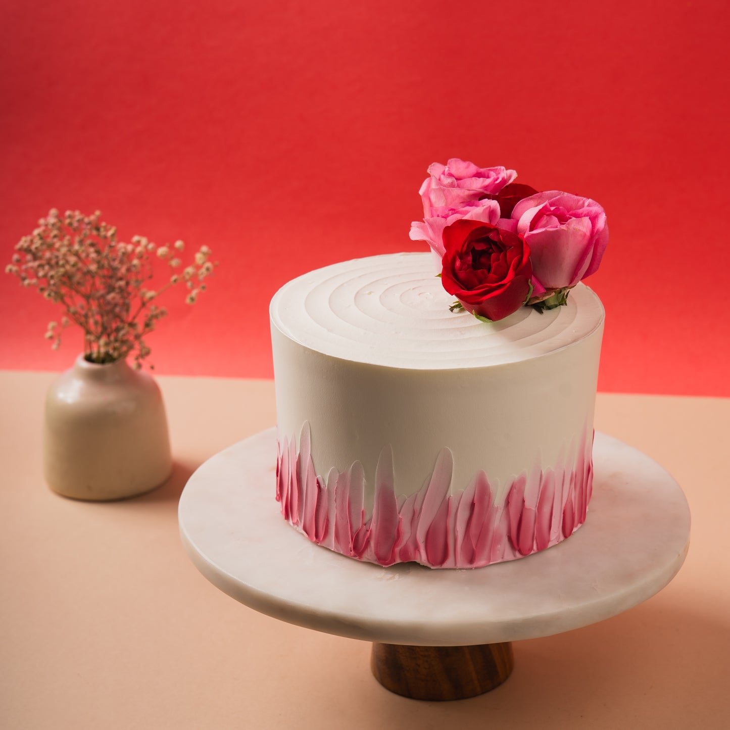 Happy Anniversary Flower Cake