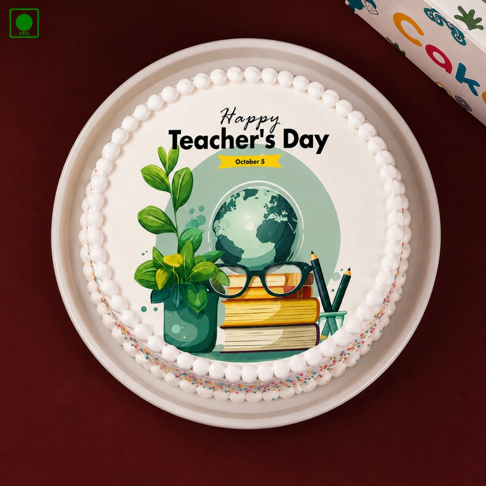 Happy Teacher's Day Photo Cake - Gurgaon, Delhi & Noida