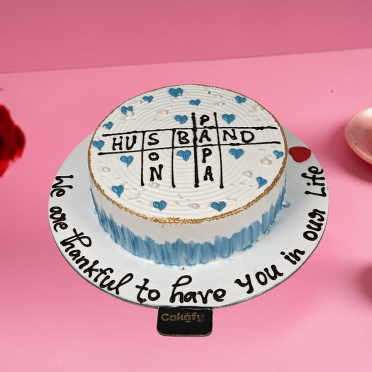 Husband, Son & Papa Love Puzzle Cake – Gurgaon & Delhi NCR | Cakofy