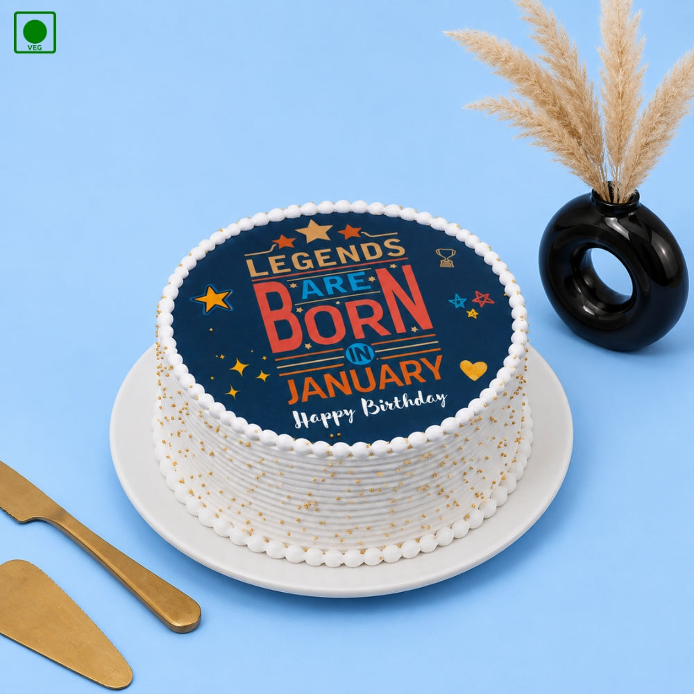 January Born Birthday cake - Gurgaon, Delhi & Noida