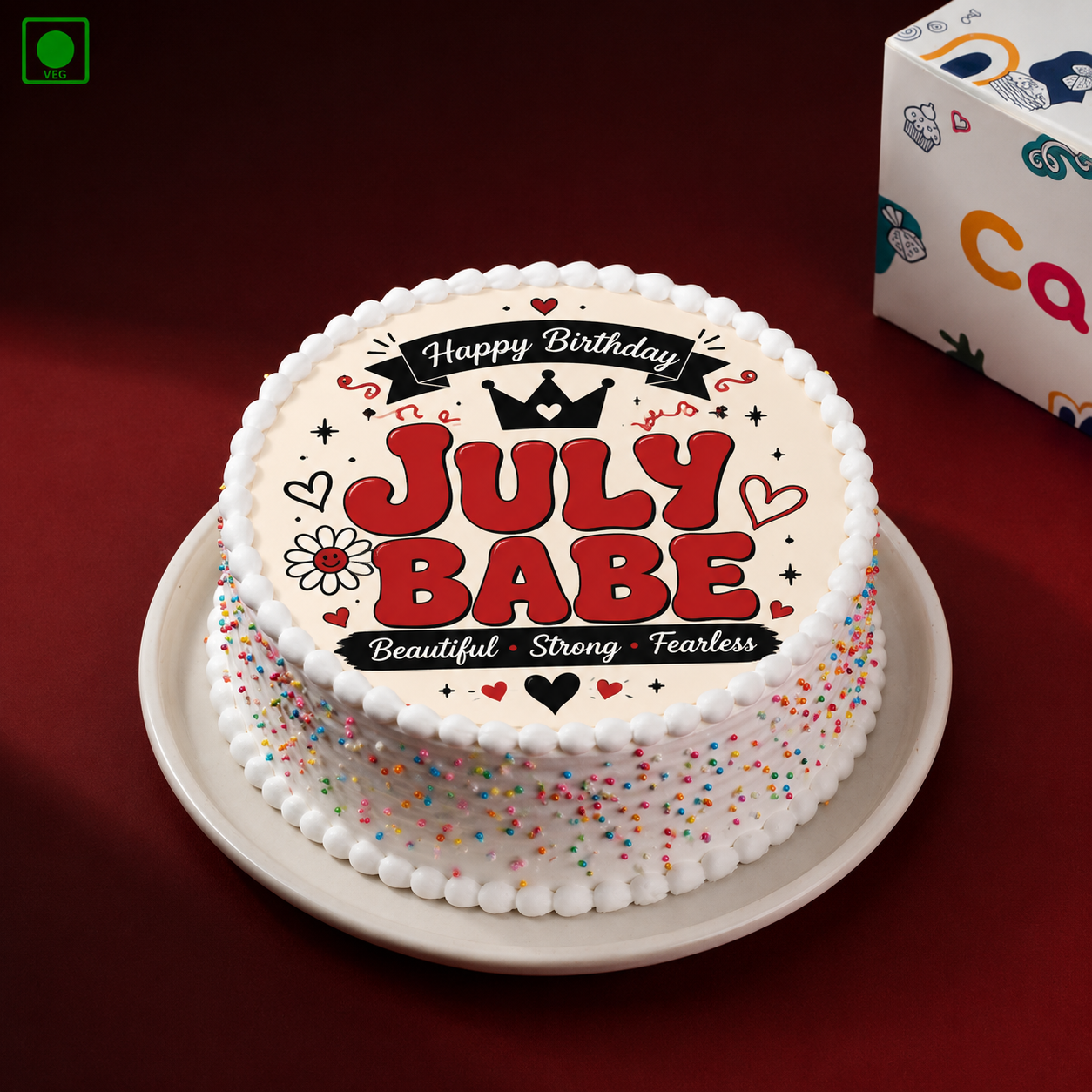 July Born Babe Birthday Cake - Gurgaon, Delhi & Noida