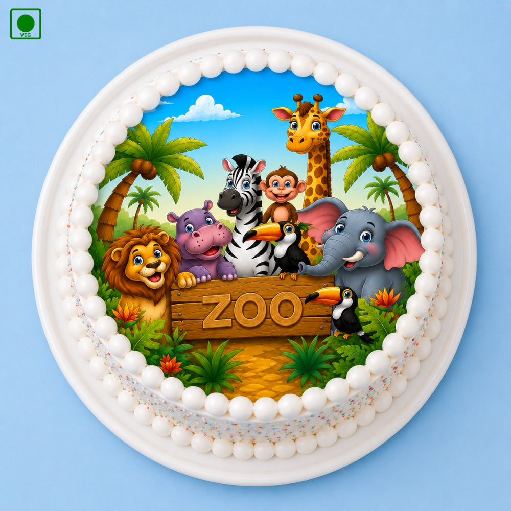 Jungle Safari Photo Cake – Gurgaon, Delhi & Noida
