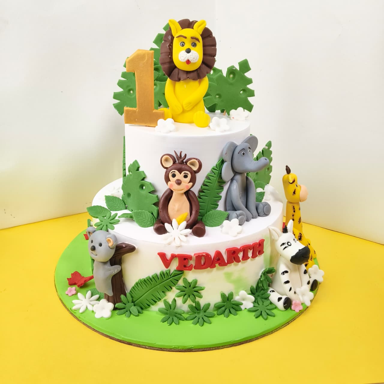 Jungle Safari Lion Theme Birthday Cake – Gurgaon & Delhi NCR | Cakofy