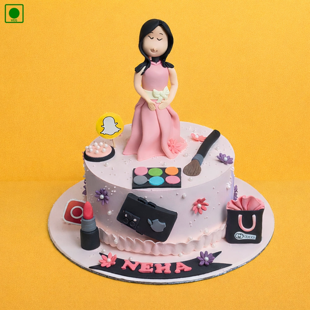Makeup Theme Girl Cake - Gurgaon & Delhi NCR | Cakofy