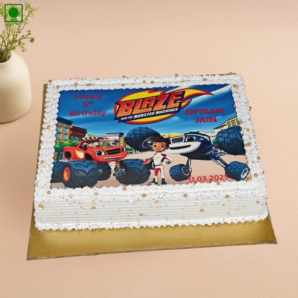 Monster Truck Photo Cake - Gurgaon & Delhi NCR | Cakofy