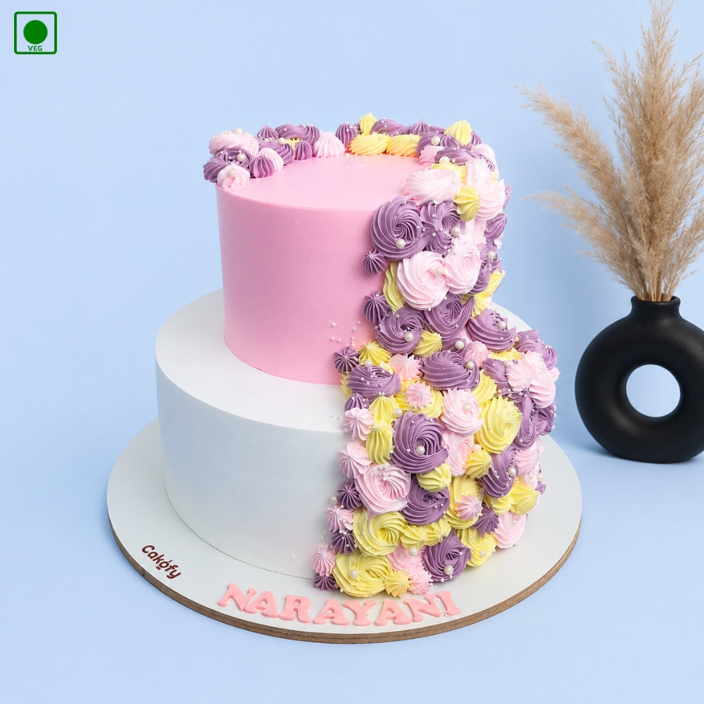Pastel Bloom Celebration Cake - Gurgaon, Delhi & Noida