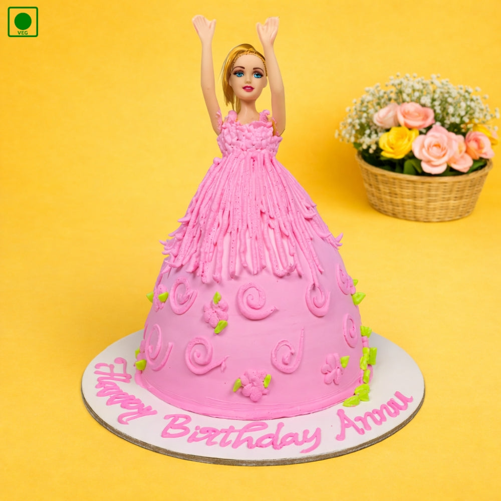 Pink Doll Cake Gurgaon & Delhi NCR | Cakofy Pink Doll Cake Gurgaon & Delhi NCR | Cakofy
