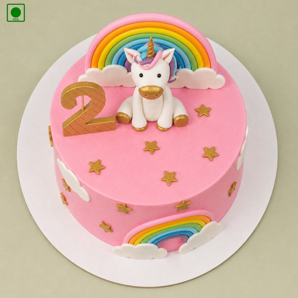 Rainbow Unicorn Cake - Gurgaon, Delhi & Noida