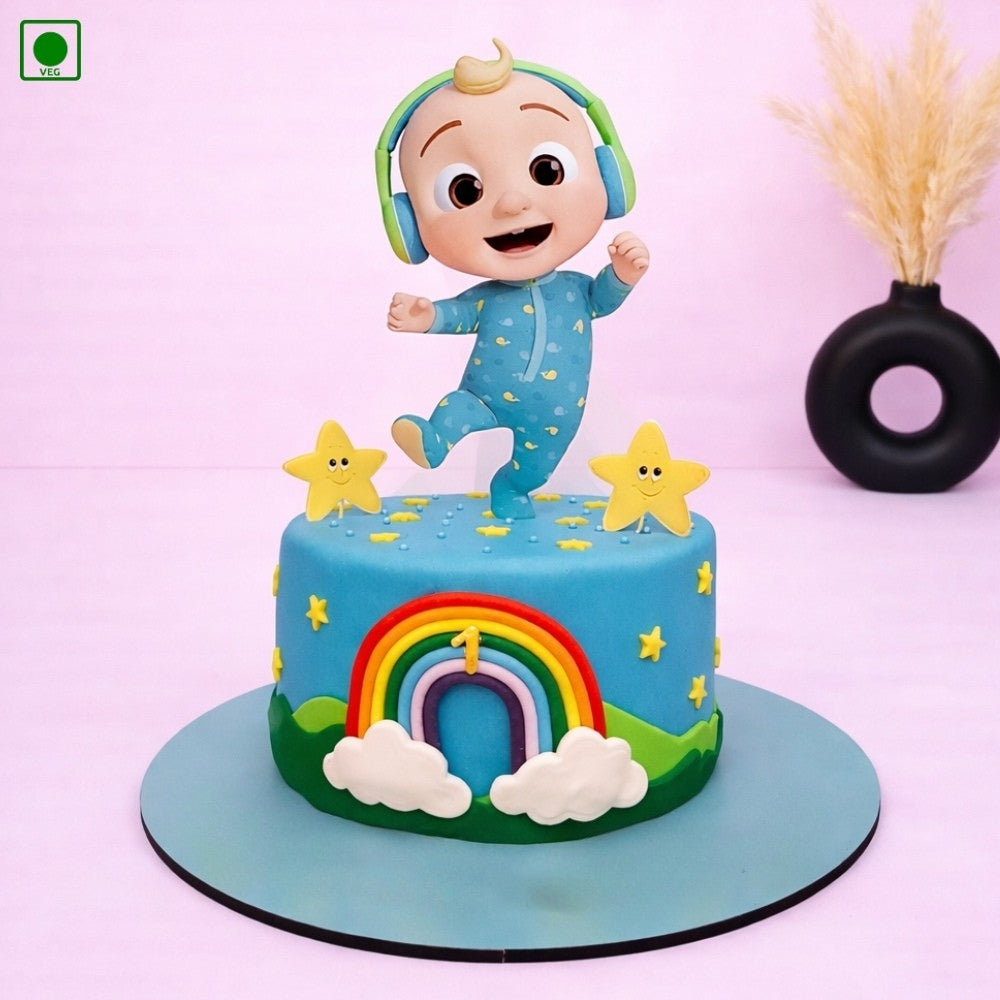Rainbow Star Cocomelon Cake - Gurgaon, Delhi & Noidab