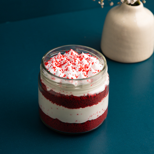 Red Velvet Jar Cake Gurgaon & Delhi NCR | Cakofy
