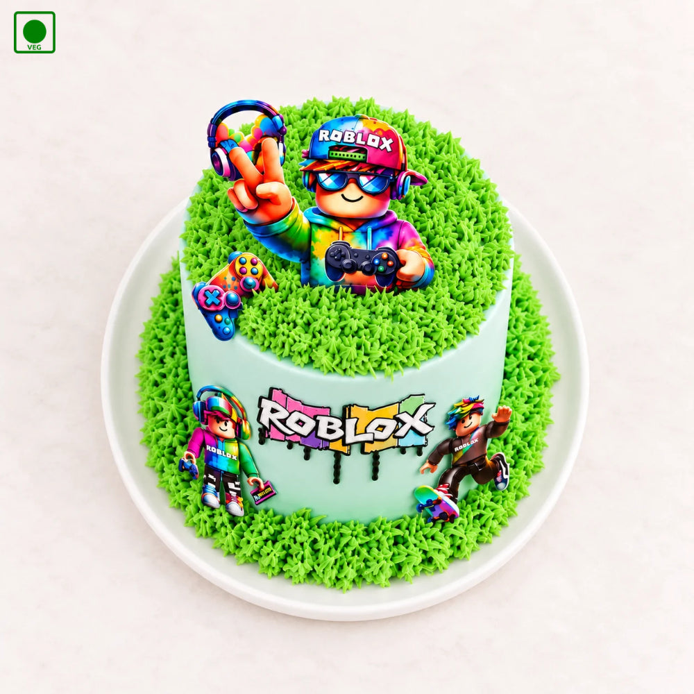 Roblox Cartoon Photo Cake - Gurgaon, Delhi & Noida