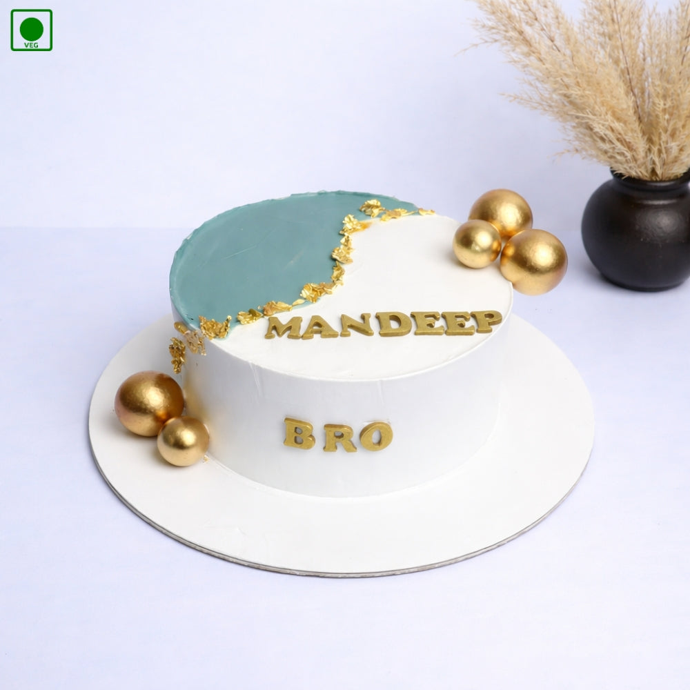 Royal Blue Gold Cake - Gurgaon, Delhi & Noida