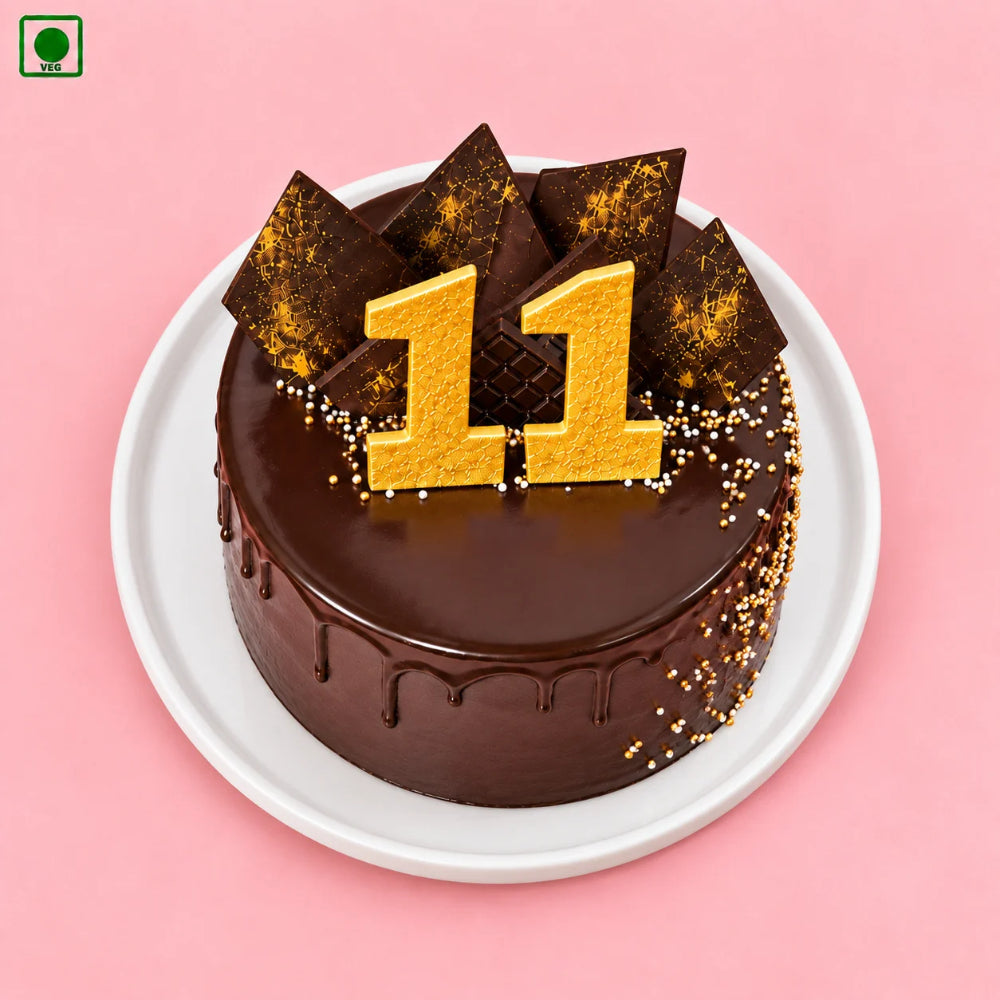Royal Gold Number Cake - Gurgaon, Delhi & Noida