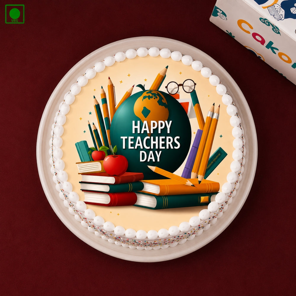 Teachers Day Books Theme Cake - Gurgaon, Delhi & Noida