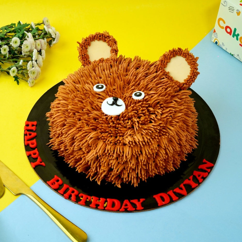 Teddy Bear Face Cake - Gurgaon, Delhi & Noida
