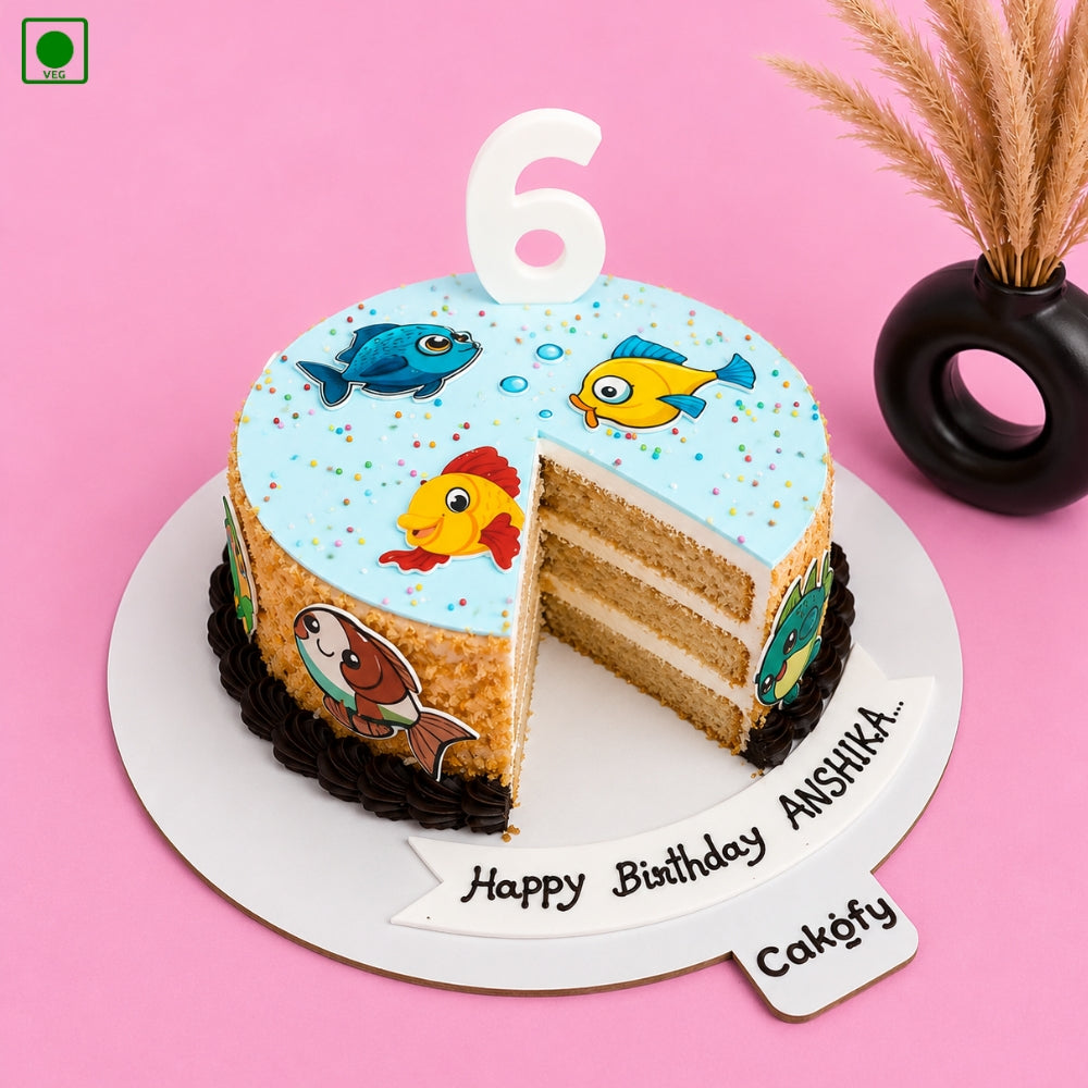 Underwater Fish Theme Cake