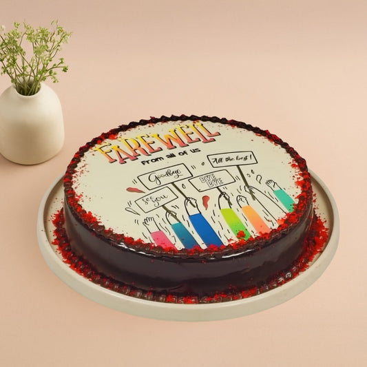 Happy Farewell Truffle Poster Cake