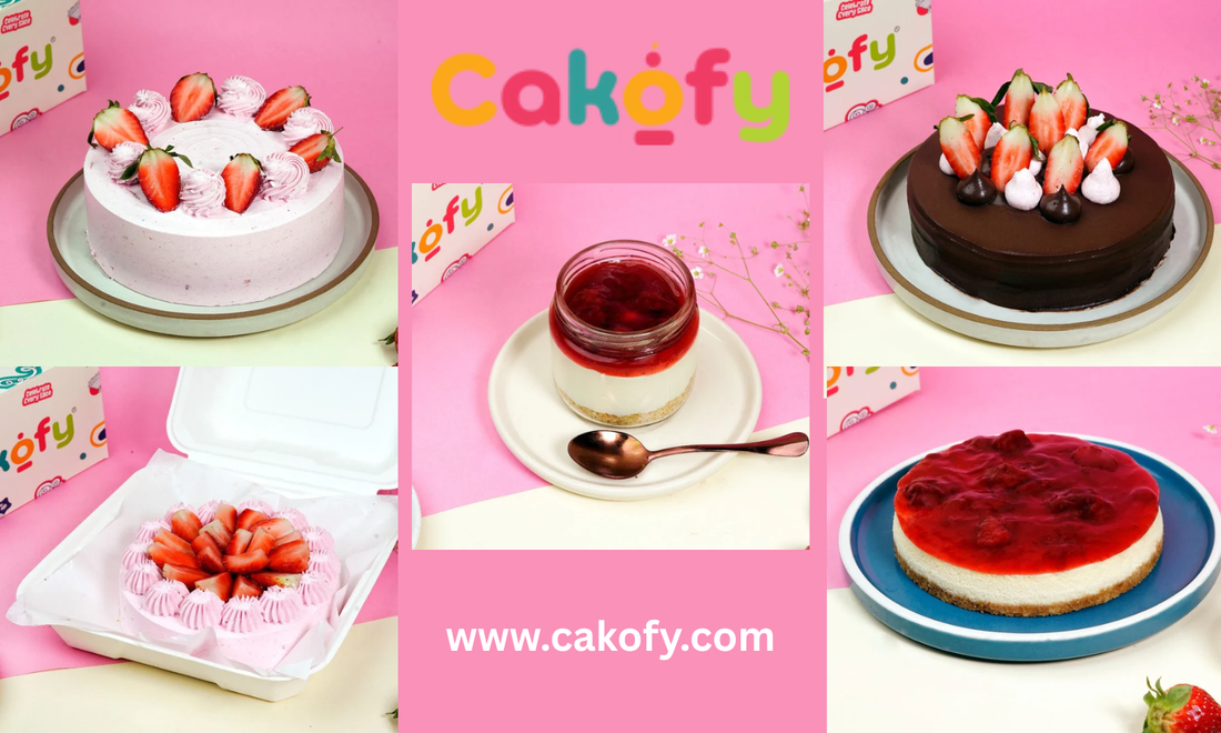 Buy Strawberry Cake Online | Strawberry Cake Under 1000 | Cakofy