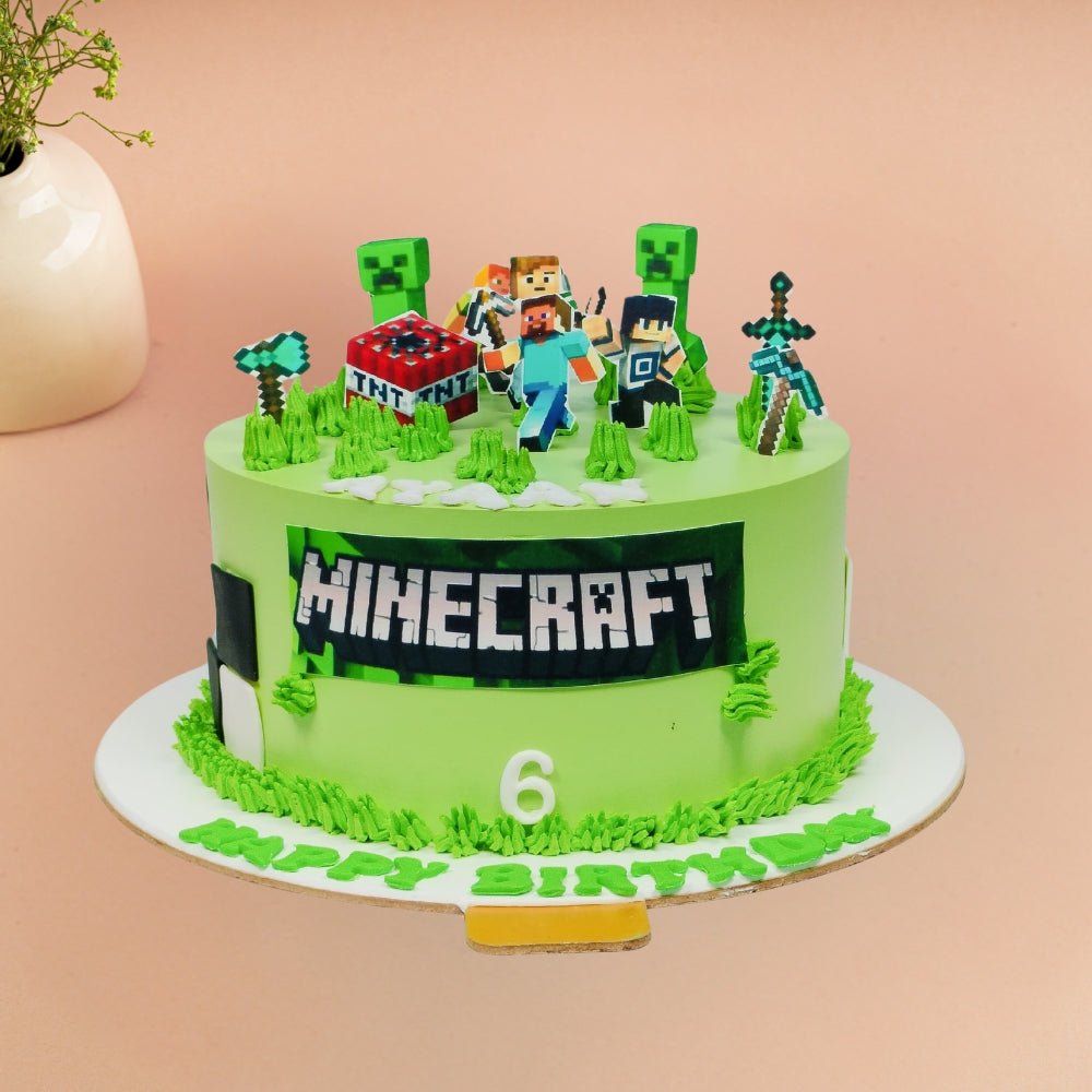Minecraft Game Theme Cake