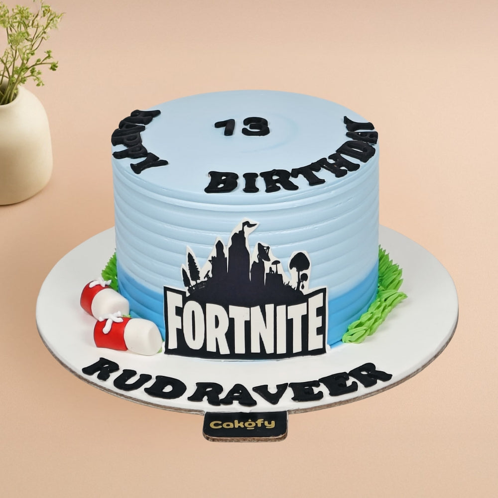 Fortnite Theme Cake