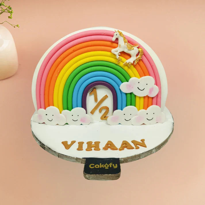 6 Month Birthday Cake