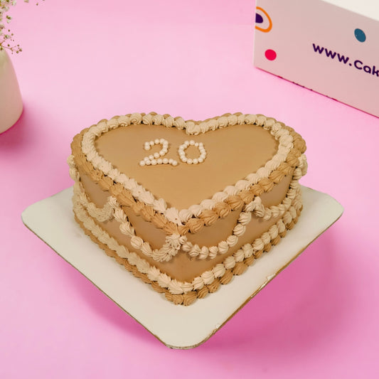 Vintage Heart Shape Cake