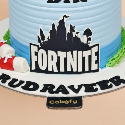 Fortnite Game Theme Cake