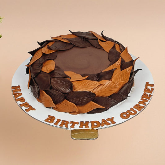 Chocolate Leaves Cake