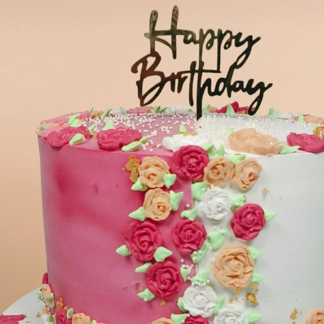 Colorful Flower Birthday Cake