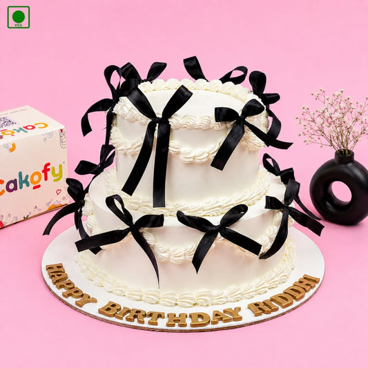 2 Tier Vintage Love Cake - Gurgaon, Delhi & Noida