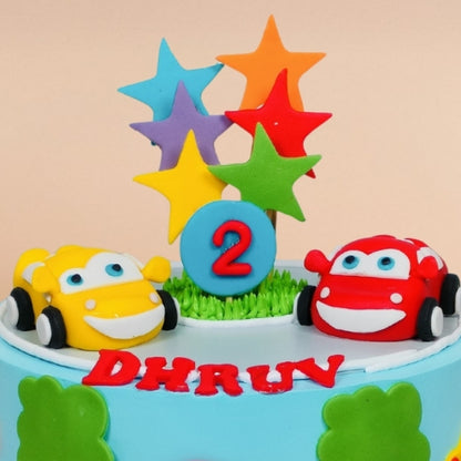 Tree & Car Theme Cake